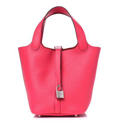 Hermes Taurillon Clemence Picotin Lock 18 PM Rose Extreme 1 of 4