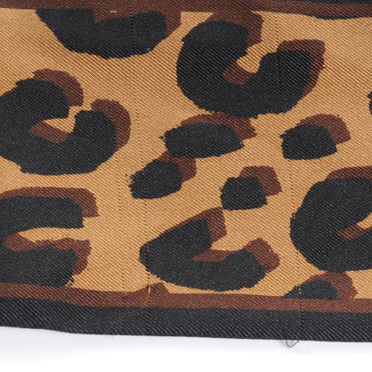 Louis Vuitton Silk Leopard Bandeau Scarf Marron 4 of 4
