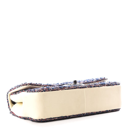 Chanel Tweed Quilted Medium Single Flap Blue Multicolor 3 of 10