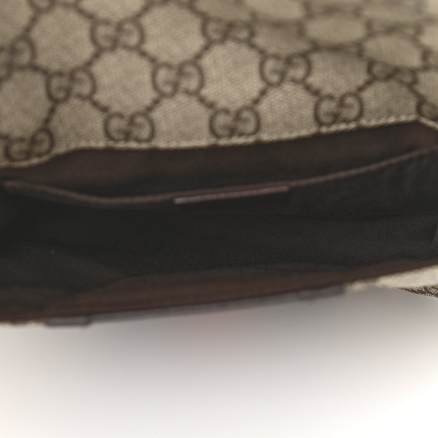 GG Monogram Plus Web Belt Bag Dark Brown