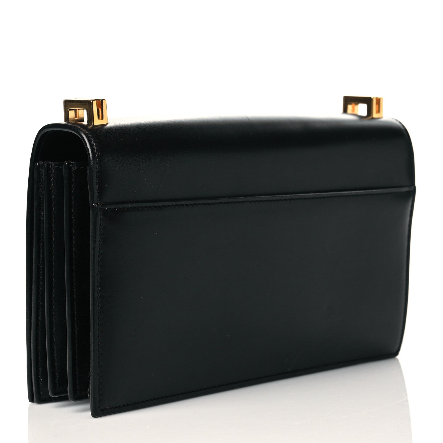 Saint Laurent Smooth Calfskin Medium Domino Shoulder Bag Black 3 of 10