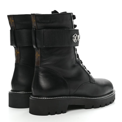 Louis Vuitton Calfskin Territory Flat Ranger Boots 40 Black 4 of 8