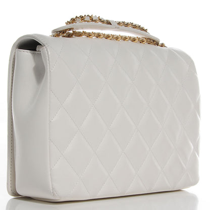 Chanel Lambskin Quilted Small Diamond CC Flap White 3 of 8