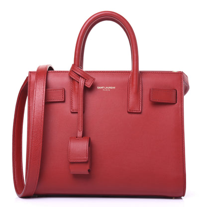 Saint Laurent Calfskin Nano Sac De Jour Lipstick Red 1 of 12