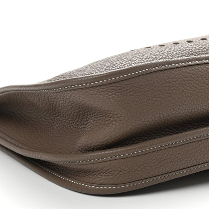 Hermes Taurillon Clemence Evelyne III GM Etoupe 9 of 10