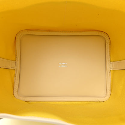 Hermes Toile Goeland Swift Cargo Picotin Lock 18 Jaune Citron Nata 5 of 7