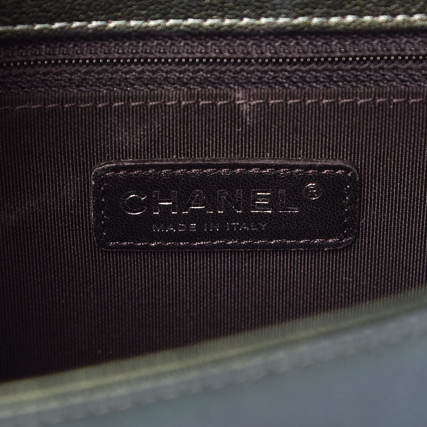 Chanel Iridescent Goatskin Quilted New Medium Boy Flap Green 7 of 9
