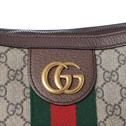 Gucci GG Supreme Monogram Web Ophidia Half Moon Hobo Brown 10 of 10