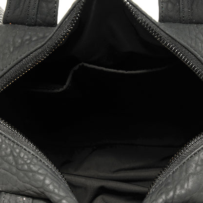 Alexander Wang Leather Rocco Duffel Matte Black w Iridescent Hardware 6 of 6