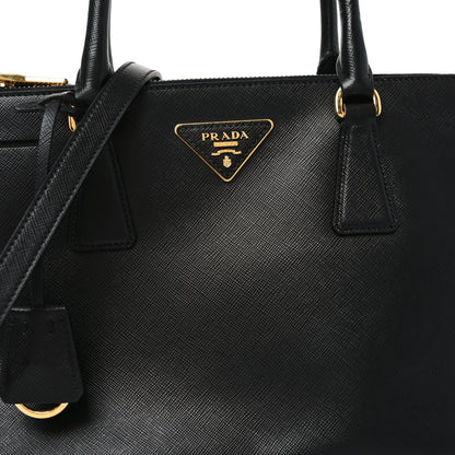 Prada Saffiano Small Galleria Double Zip Tote Black 7 of 9