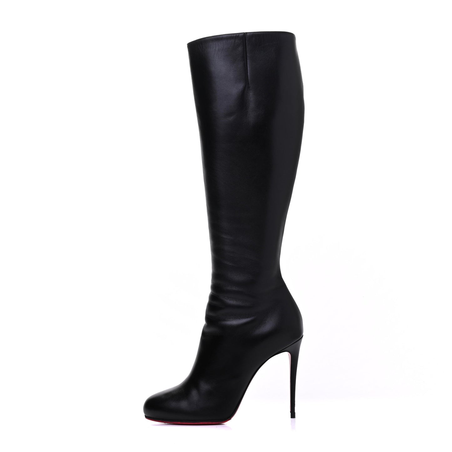 Calfskin Bourge 100 Tall Boots 37.5 Black