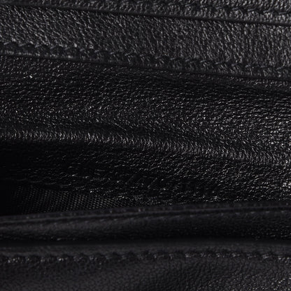 Saint Laurent Lambskin Matelasse Chevron Monogram Compact Wallet Black 7 of 7