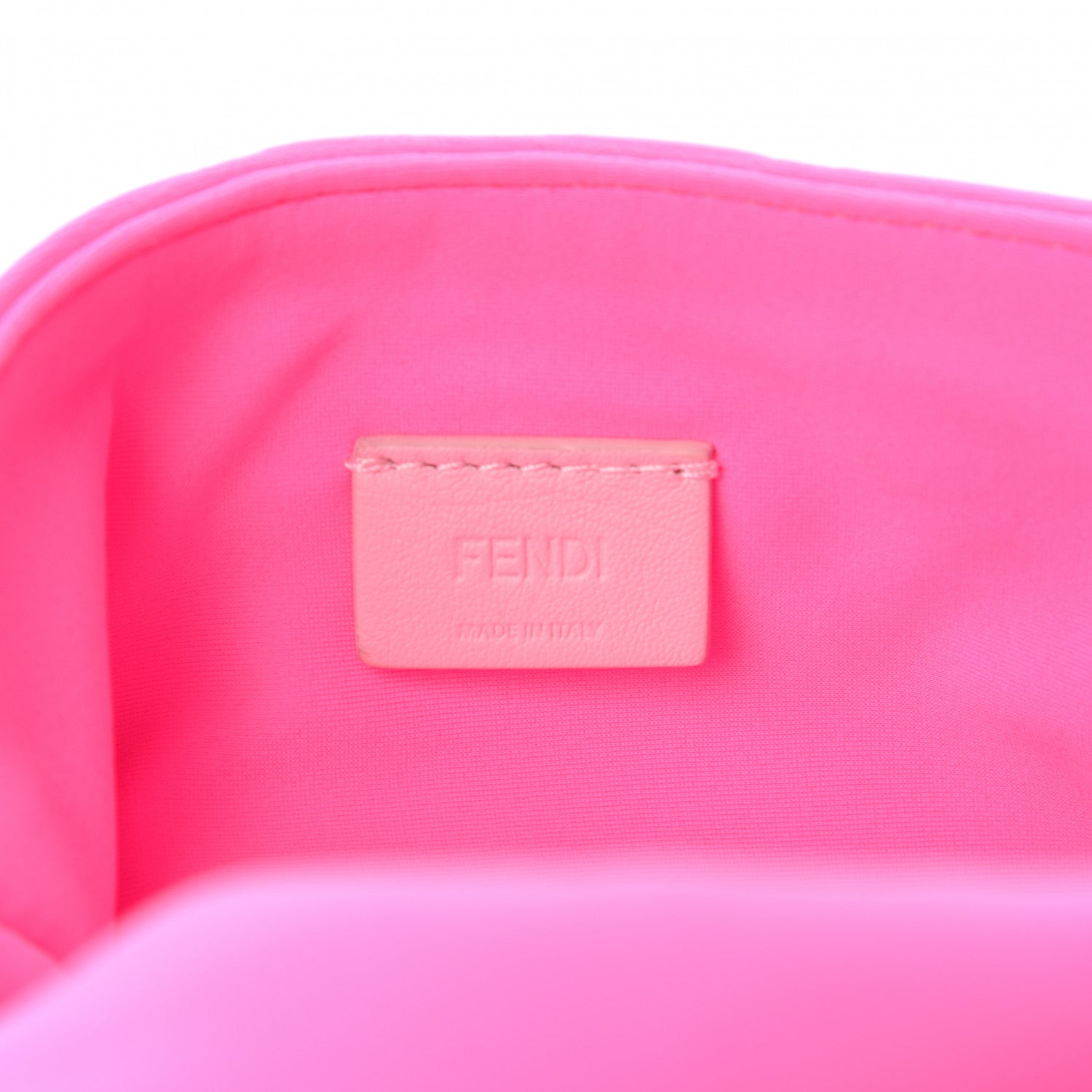 Fendi Lycra FF Embossed Mini Baguette Rosa Fluo 10 of 12