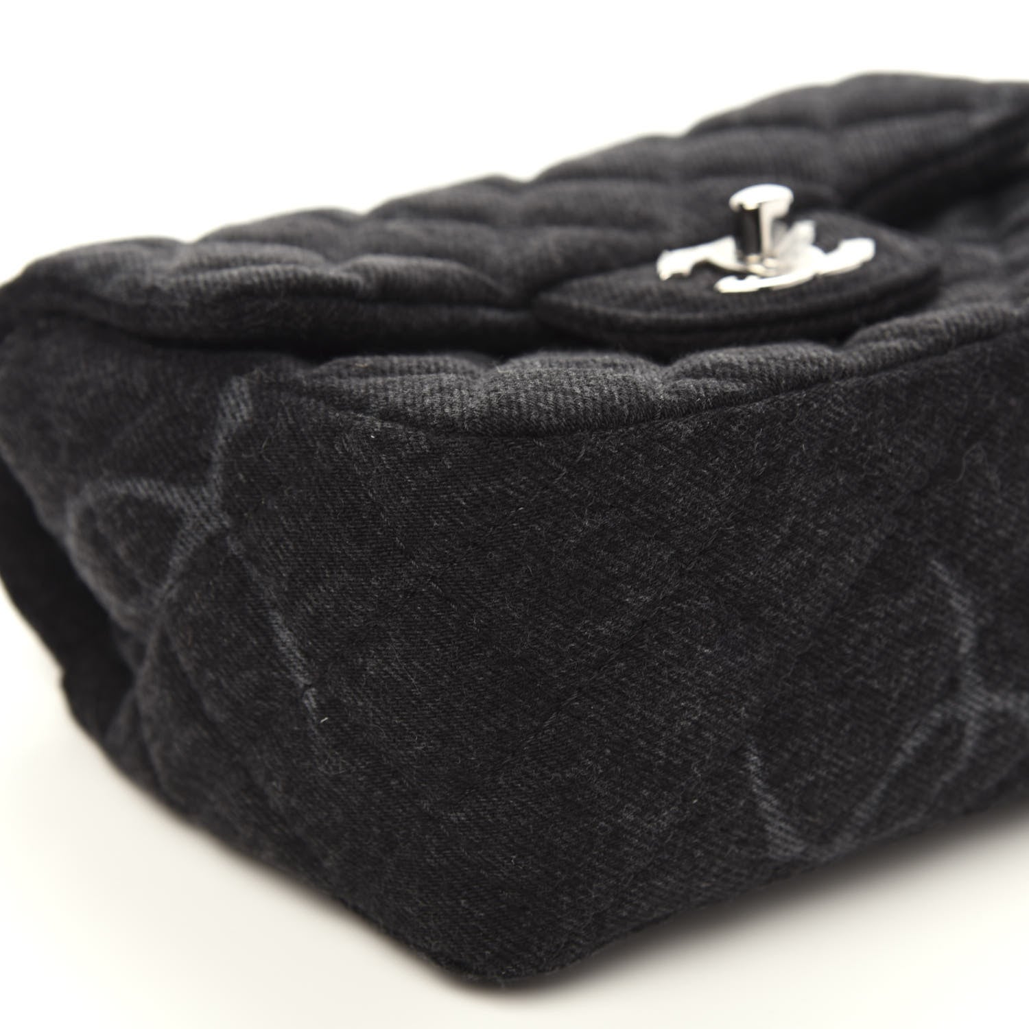 Chanel Denim CC Quilted Mini Square Flap Black 9 of 11