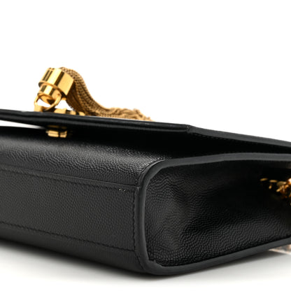 Saint Laurent Grain De Poudre Small Classic Monogram Kate Tassel Satchel Black 9 of 15