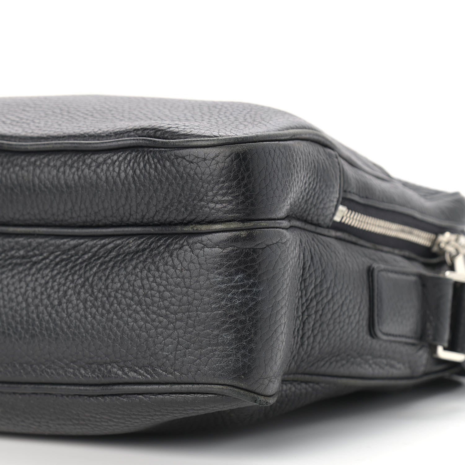 MCM Grained Calfskin Medium Shoulder Bag Black 11 of 14
