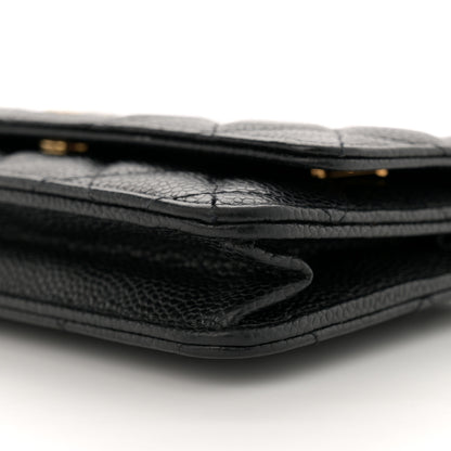Chanel Caviar Quilted Wallet on Chain WOC Black 10 of 13