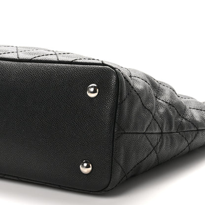 Chanel Grained Calfskin Quilted Large Daily Shopping Tote Black Black 11 of 11