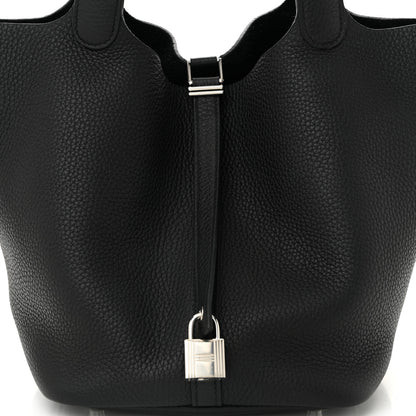 Hermes Taurillon Clemence Picotin Lock 22 MM Black 8 of 11