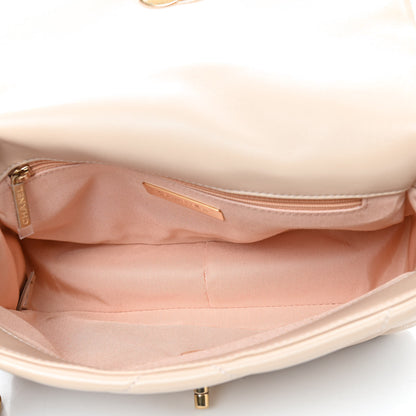 Chanel Lambskin Quilted Medium Chanel 19 Flap Beige 4 of 8