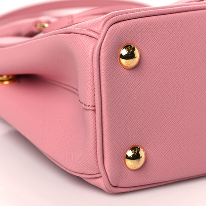 Prada Saffiano Mini Galleria Double Zip Tote Petalo 7 of 8