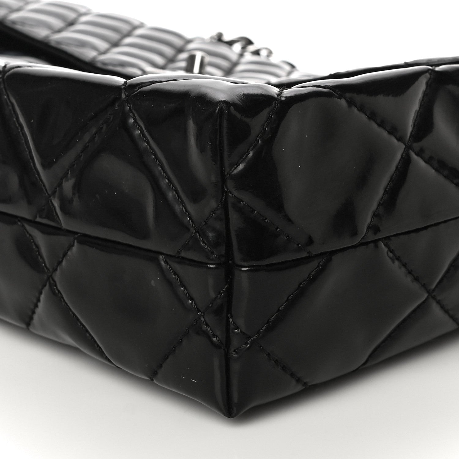 Chanel Vinyl Quilted In The Business Flap Bag Black 12 of 15