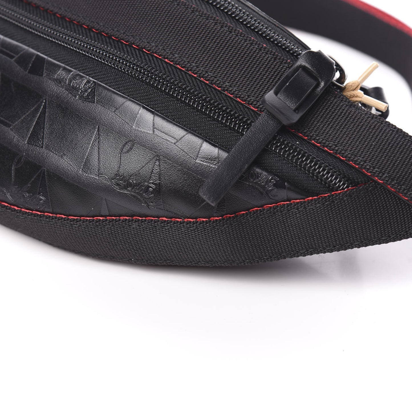 Calfskin Pyramid Embossed Parisnyc Belt Bag Black
