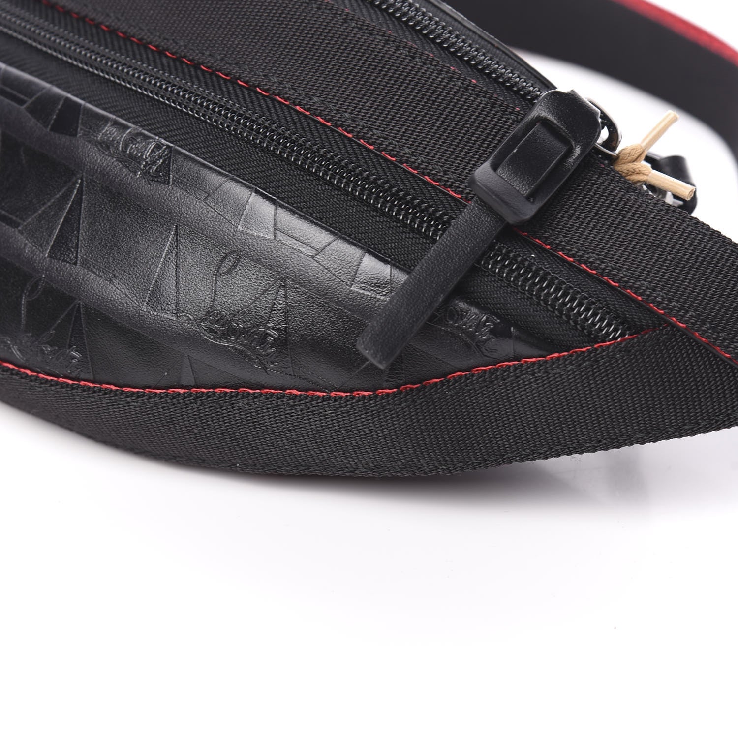 Christian Louboutin Calfskin Pyramid Embossed Parisnyc Belt Bag Black 7 of 8