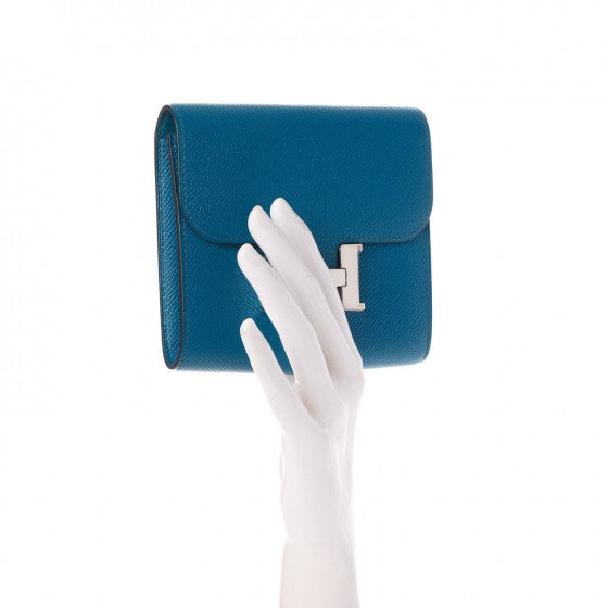 Hermes Epsom Constance Short Wallet Bleu Izmir 2 of 8