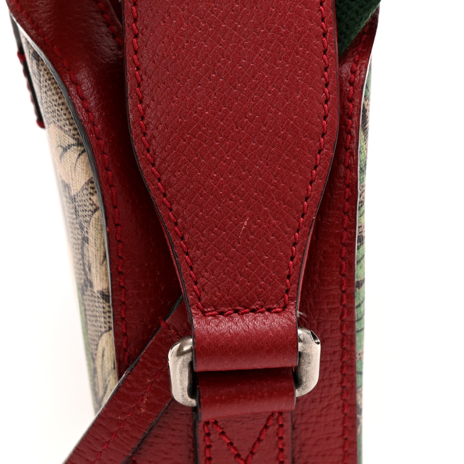 Gucci GG Supreme Monogram Tian Web Small Camera Bag Beige Multicolor Red 11 of 11