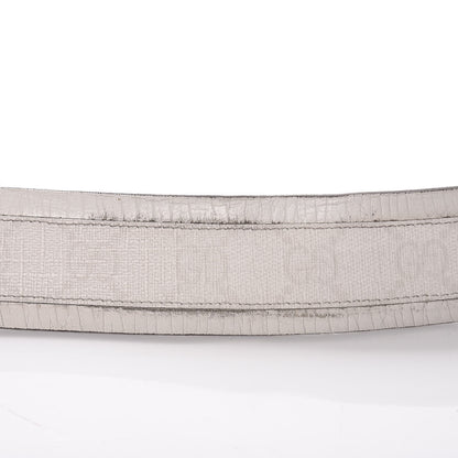 Gucci GG Plus Monogram Calfskin Interlocking G 40mm Belt 95 38 White 10 of 16