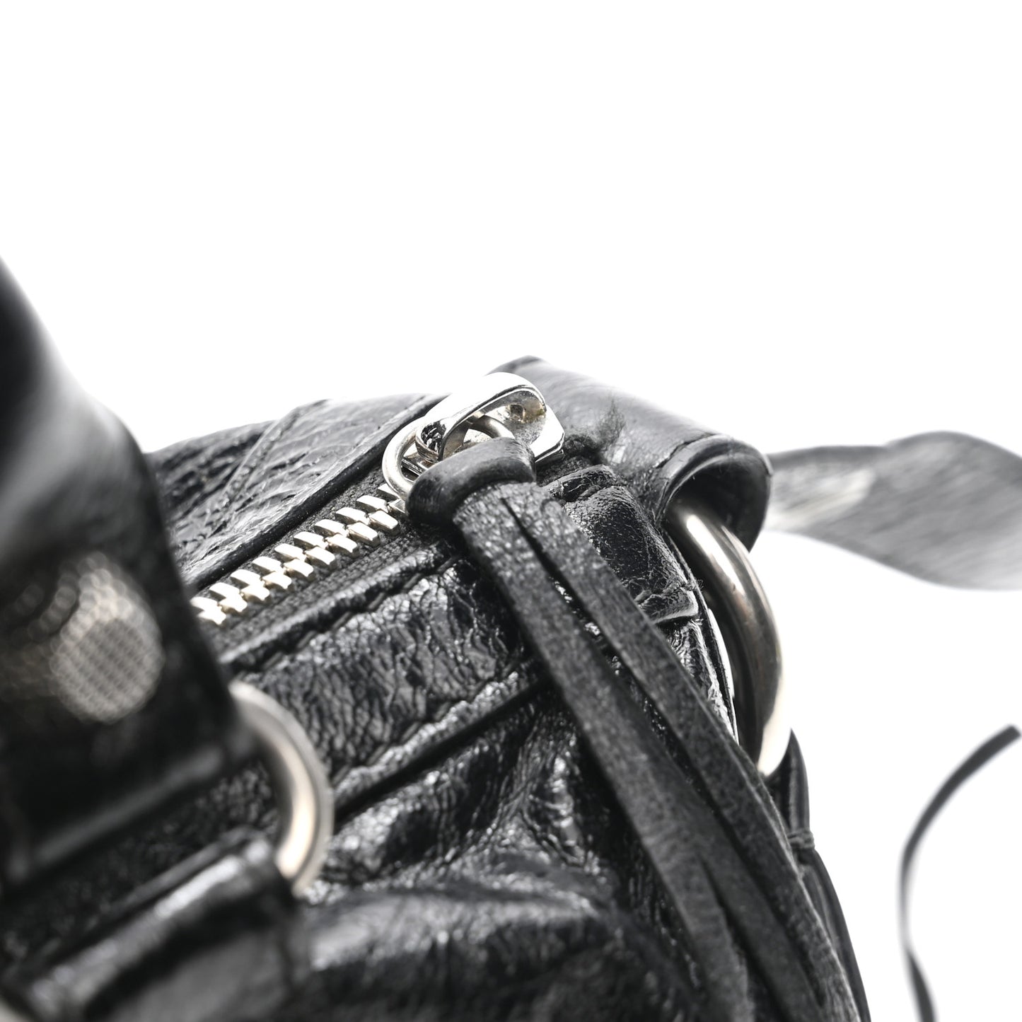 Agneau Arena Mini Le Cagole Duffle Crossbody Bag Black