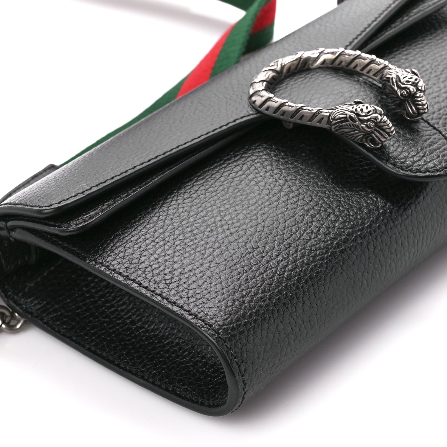 Gucci Dollar Calfskin Web Small Dionysus Crossbody Bag Black 10 of 11
