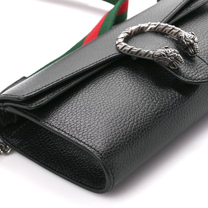 Gucci Dollar Calfskin Web Small Dionysus Crossbody Bag Black 10 of 11