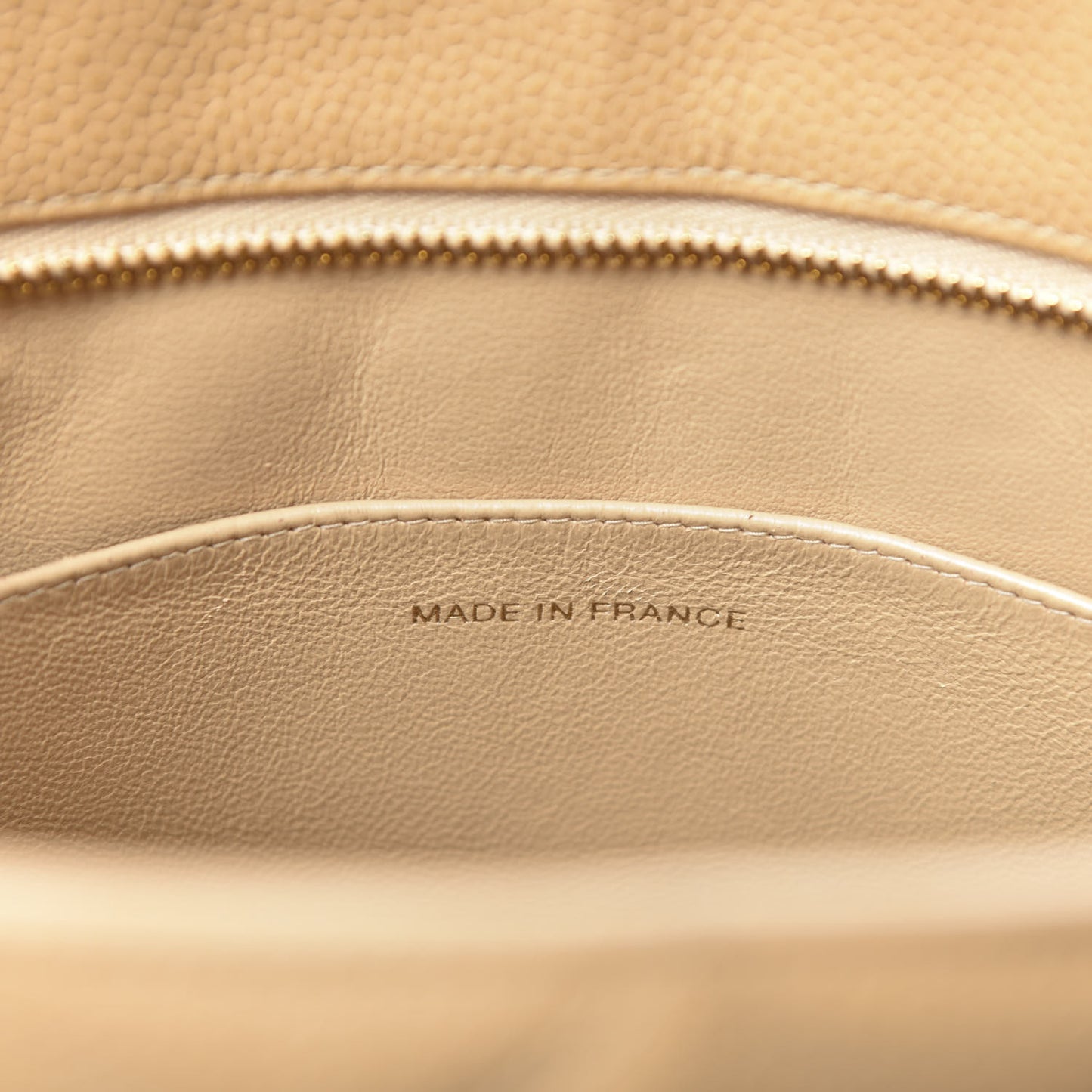 Caviar Quilted Medallion Tote Beige