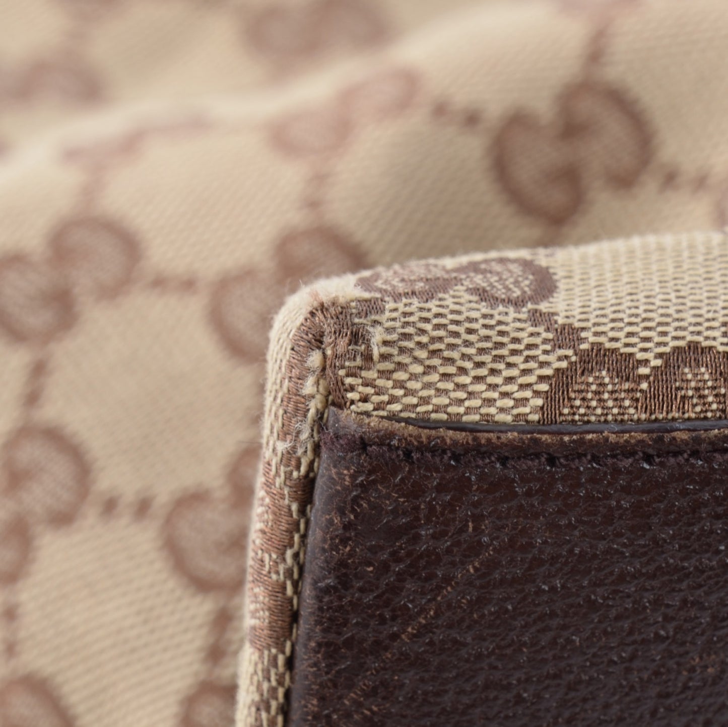 GG Monogram Large Web Handle Vertical Tote Dark Brown