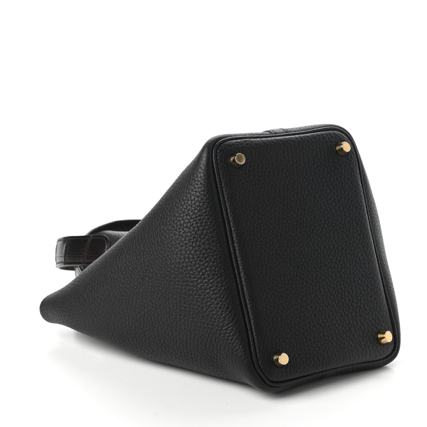 Hermes Taurillon Clemence Matte Alligator Picotin Lock Touch 18 PM Black 4 of 11