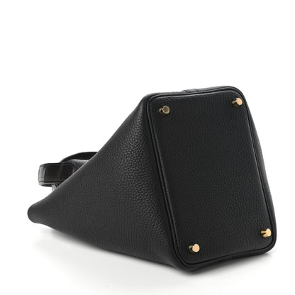 Hermes Taurillon Clemence Matte Alligator Picotin Lock Touch 18 PM Black 4 of 11