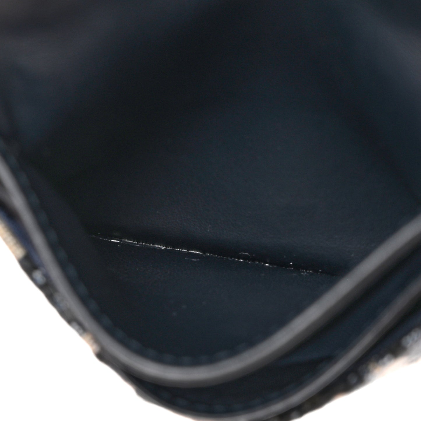 Oblique Saddle Card Holder Blue