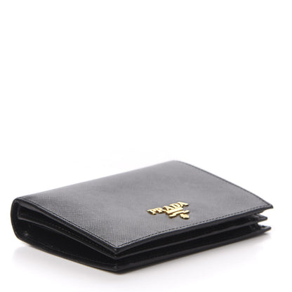 Prada Saffiano Oro Wallet Black 4 of 7