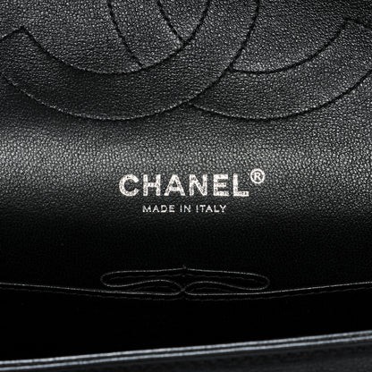 Chanel Crumpled Calfskin Quilted Jumbo Double Flap So Black 6 of 7