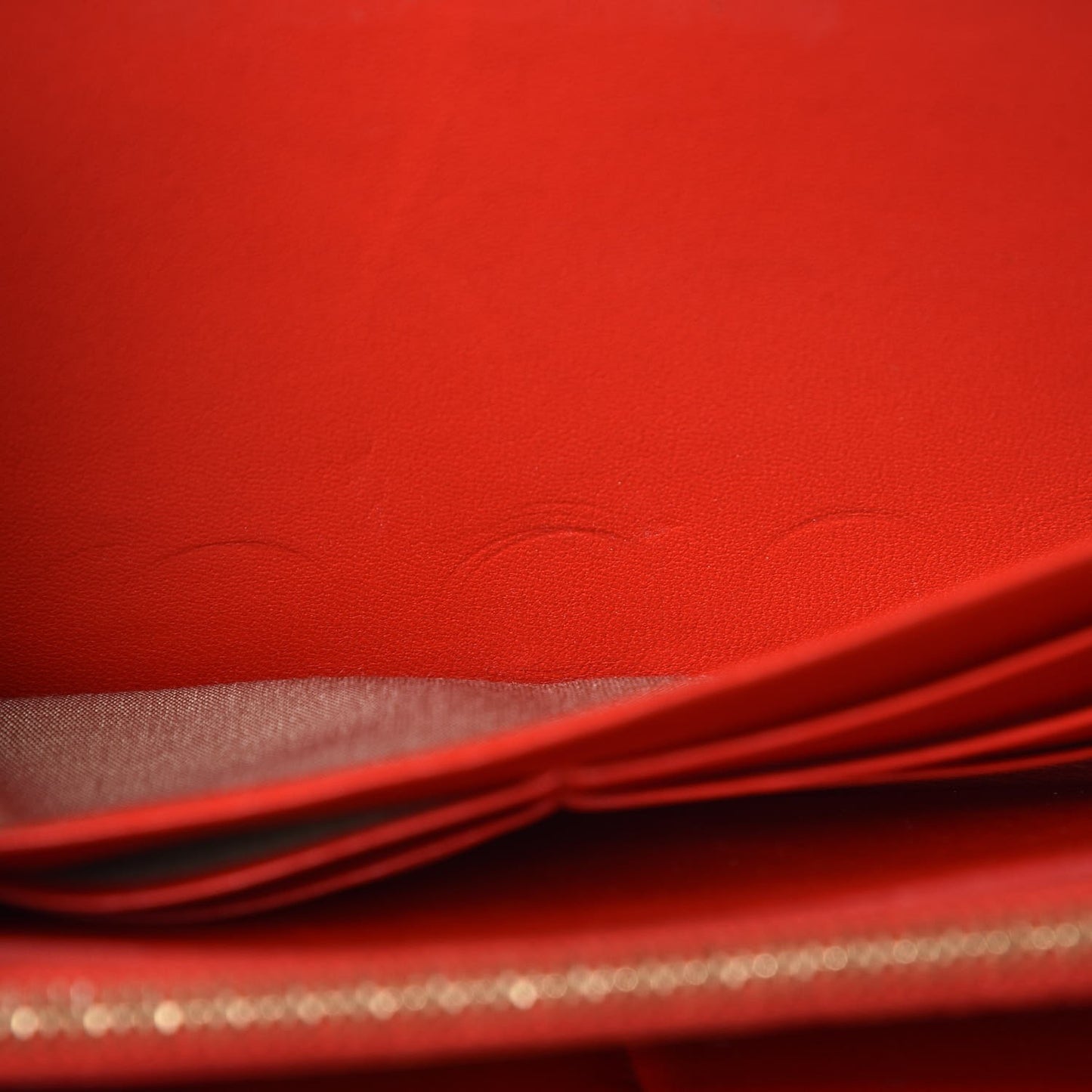 Drummed Calfskin Large Zip Around Multifunction Wallet Coquelicot