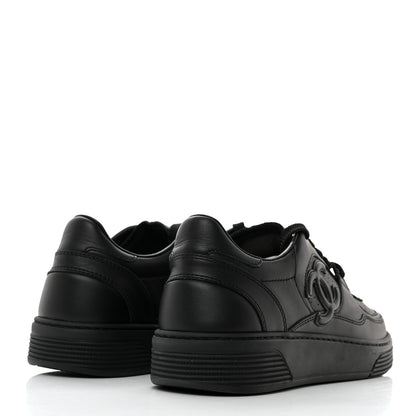 Chanel Calfskin CC Womens Sneakers 38.5 Black 5 of 10