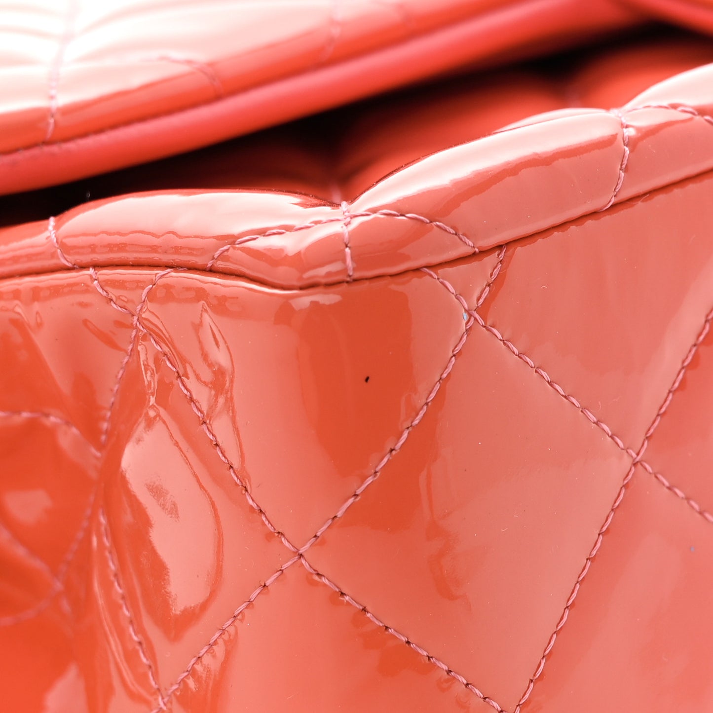 Patent Quilted Jumbo Double Flap Pink