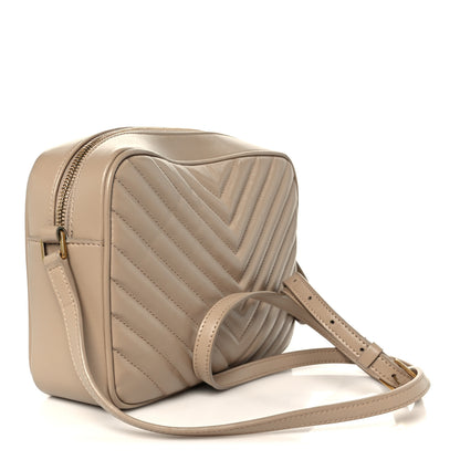 Saint Laurent Calfskin Matelasse Monogram Lou Camera Bag Dark Beige 3 of 10
