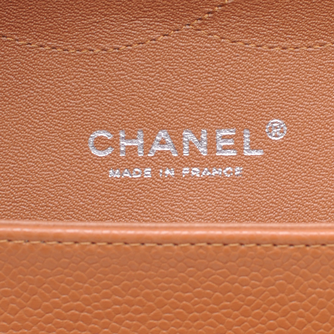 Chanel Caviar Quilted Jumbo Double Flap Light Brown 6 of 7
