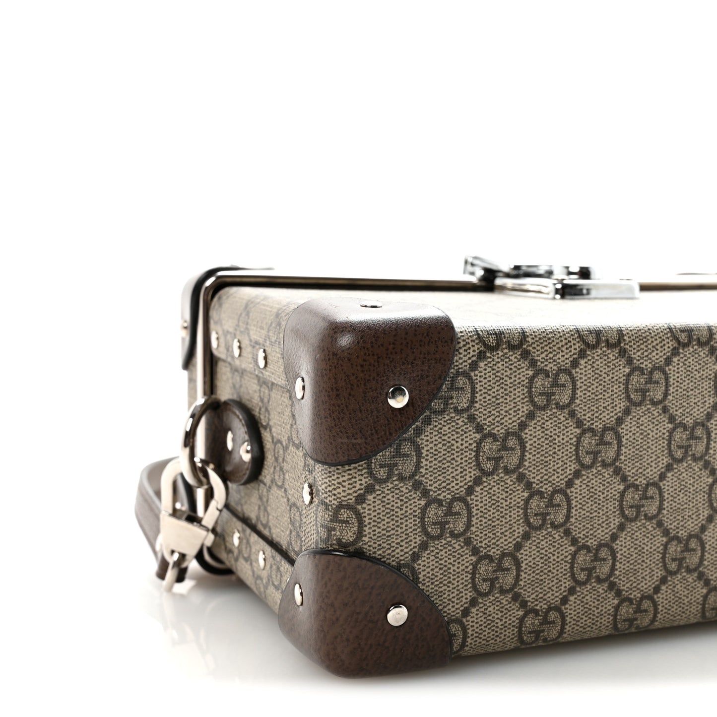 GG Supreme Monogram Globe-Trotter Beauty Case Brown
