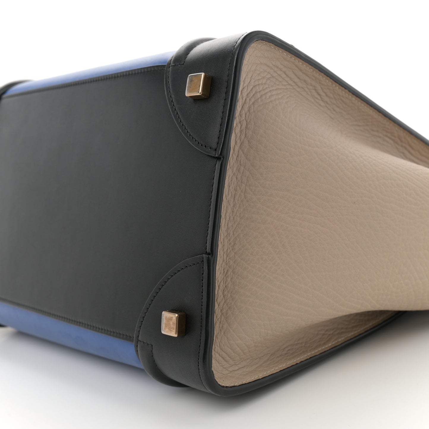 Elephant Calfskin Mini Tri-Color Luggage Indigo