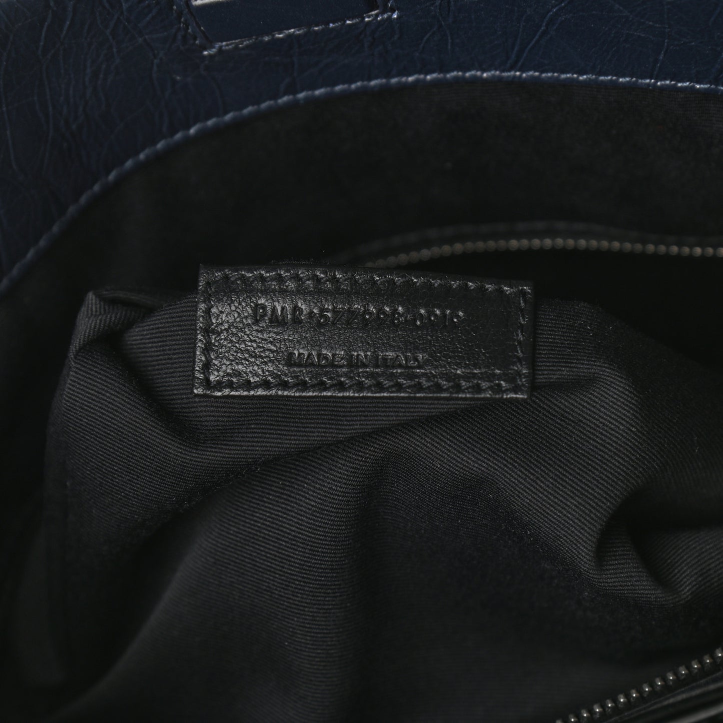 Crinkled Calfskin Matelasse Monogram Niki Shoulder Bag Deep Marine