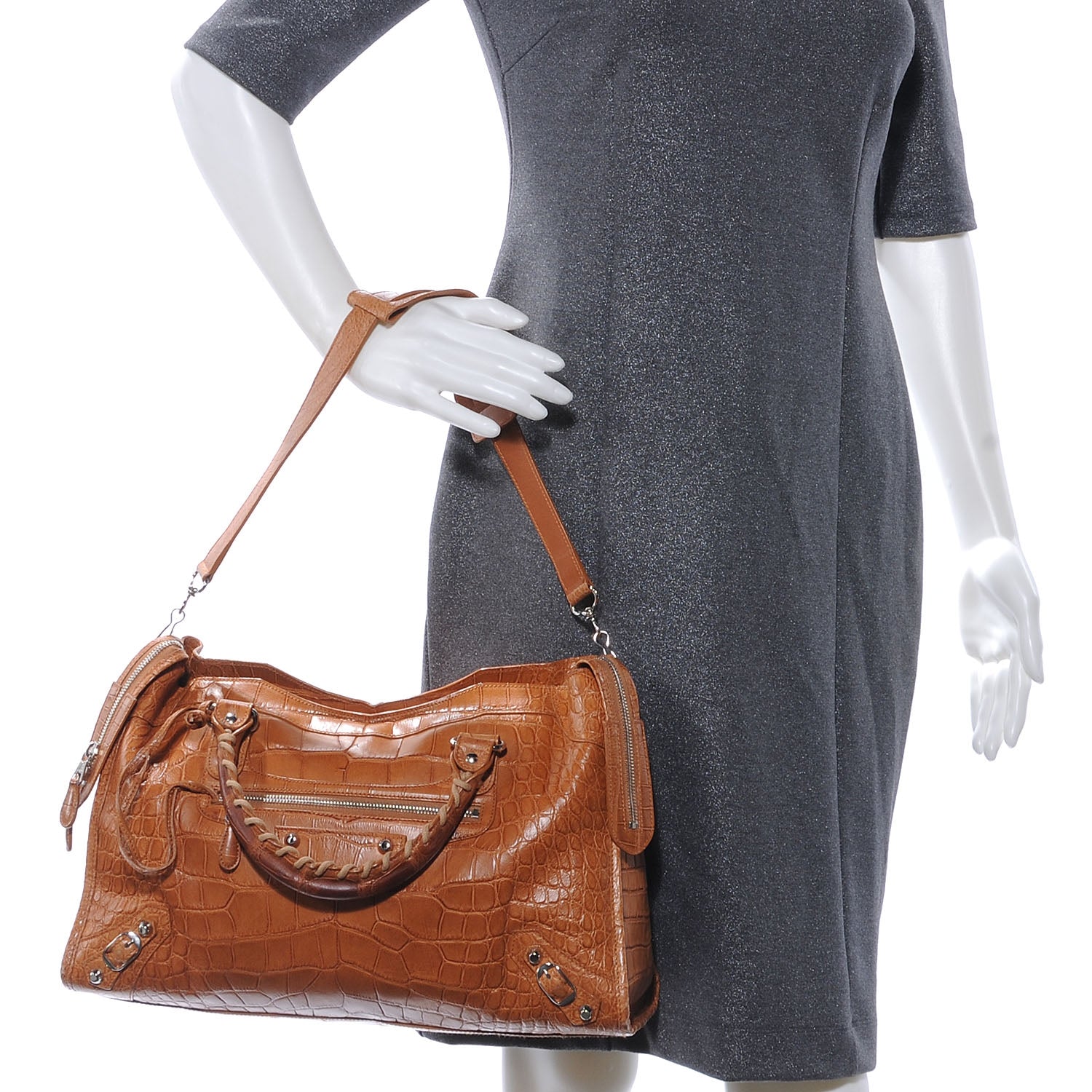 Balenciaga Crocodile City Camel 2 of 10